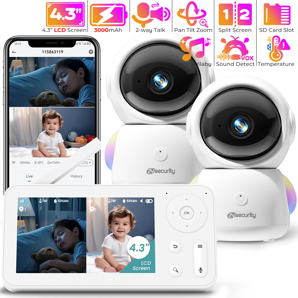 2K Baby Monitor with 2 Cameras - огляд і ціна Home Cinema Wireless