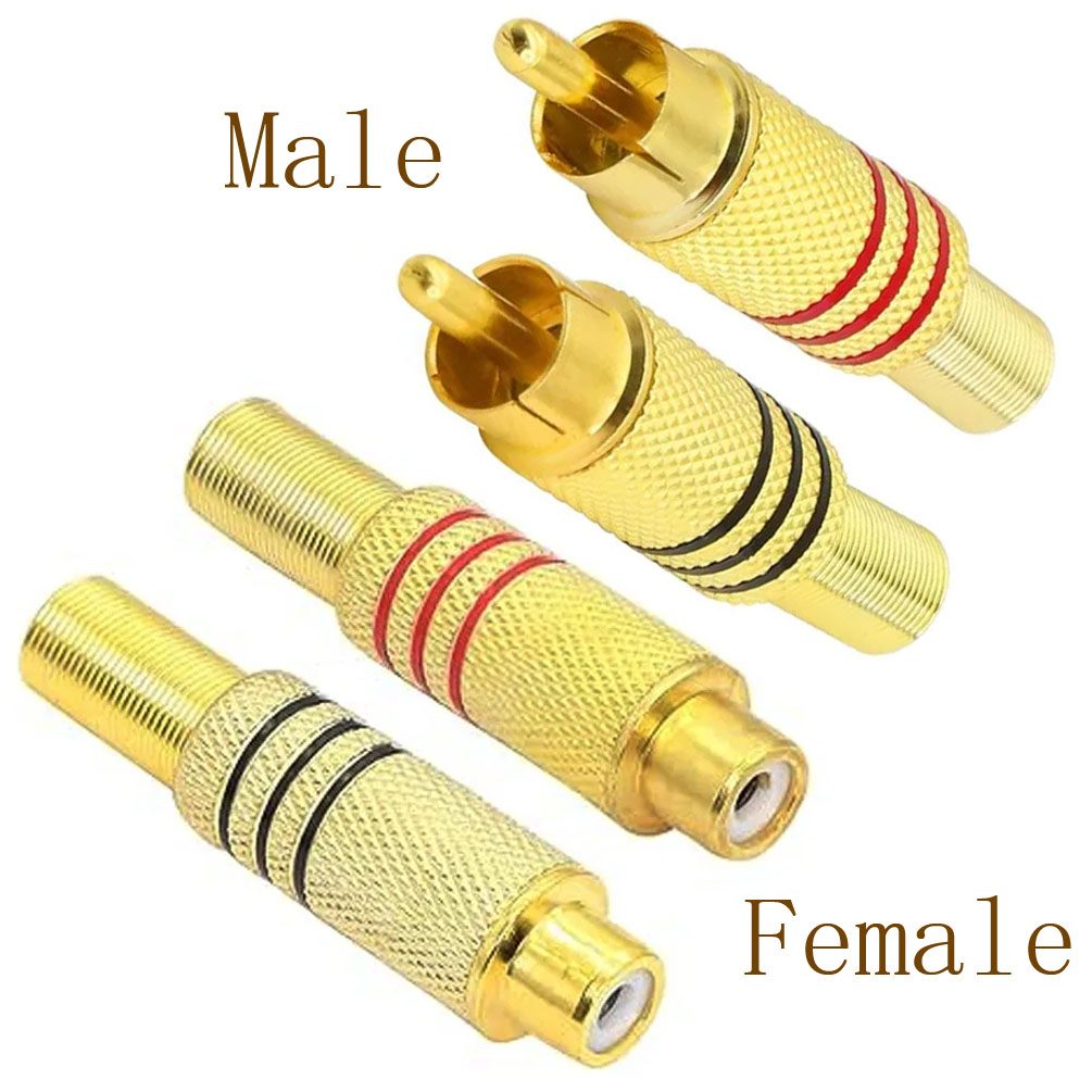 4PCS RCA Plug Gold Plated Sold - огляд і ціна Audio Home Cinema